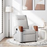 vidaXL Fauteuil de massage inclinable gris nuage tissu