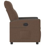 vidaXL Fauteuil inclinable Marron Tissu