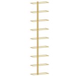 vidaXL Casier à vin mural pour 9 bouteilles Doré Fer