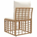 vidaXL Unité de canapé sans accoudoir modulable pour extérieur Naturel