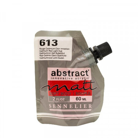 Peinture acrylique abstract matt - rouge cadmium clair - sachet 60ml - sennelier
