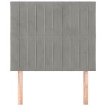 vidaXL Tête de lit Gris clair 80x5x118/128 cm Velours