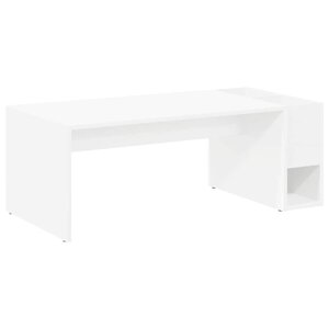 vidaXL Table basse Blanc 101 5 x 50 x 37 cm Bois d'ingénierie