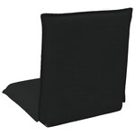 vidaXL Fauteuil de sol ajustable Noir Tissu