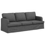 vidaXL Canapé Gris foncé 201 x 80 x 85 cm tissu