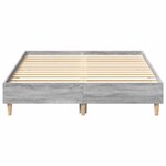 Cadre de lit vidaXL 120x190 cm Gris Sonoma en bois aggloméré