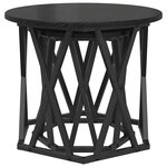 Tables d'appoint empilables vidaXL 2 Pièces Noir Chêne en bois