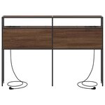 vidaXL Tête de lit de rangement Chêne marron 120 cm Bois d'ingénierie