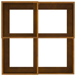 vidaXL Cache-pot de jardin Rouillé 100 x 100 x 48 cm