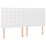 vidaXL Cadre de lit sans matelas blanc similicuir