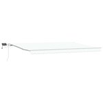 vidaXL Auvent Rétractable Blanc 500 × 350 cm Tissu et acier