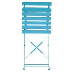 Chaises de terrasse bleu turquoise en acier - lot de 2 - bolero -  - acier 387x471x800mm