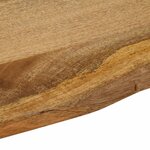 vidaXL Dessus de table 90x80x2 5 cm bord vivant bois massif manguier
