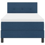 vidaXL Lit à ressorts avec matelas Bleu 90 x 200 cm tissu