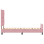 vidaXL Cadre de lit avec tête de lit Rose 80 x 200 cm Velours