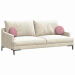 vidaXL Coussins de siège 2 Pièces Rose Ø 40 x 13 cm Velours