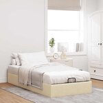 vidaXL Cadre de lit ottoman sans matelas crème 80x200 cm tissu