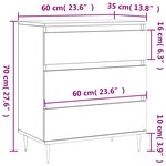 vidaXL Buffet Chêne sonoma 60x35x70 cm Bois d'ingénierie