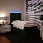vidaXL Sommier à lattes de lit avec matelas Vert foncé 90x200 cm