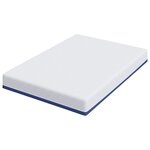 vidaXL Matelas Blanc  bleu 160 x 200 cm Mousse