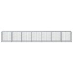 vidaXL Panier gabion avec couvercle 700x100x100 cm fer galvanisé