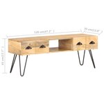 vidaXL Meuble TV 120x35x45 cm Bois solide de manguier