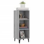 vidaXL Buffet sonoma gris 34 5x32 5x90 cm bois d'ingénierie