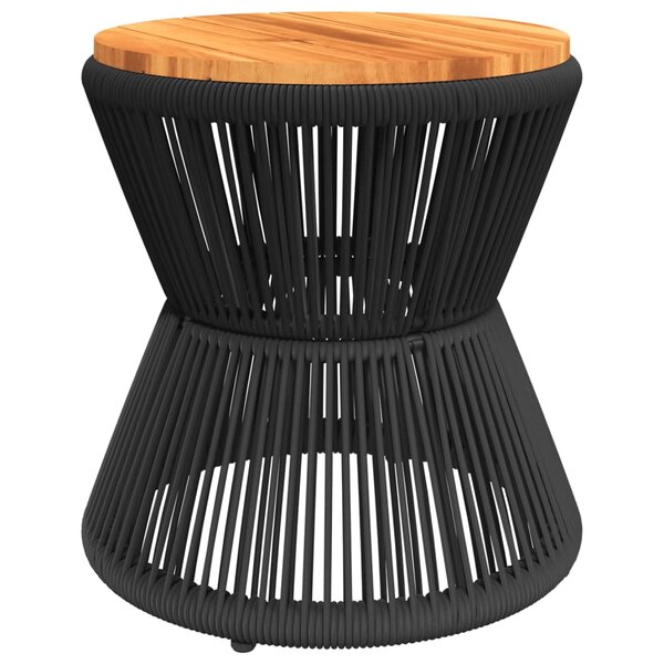 vidaXL Table basse avec base en fil de fer noir bois d'acacia massif