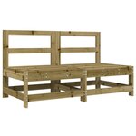 vidaXL Salon de jardin 8 Pièces bois de pin imprégné