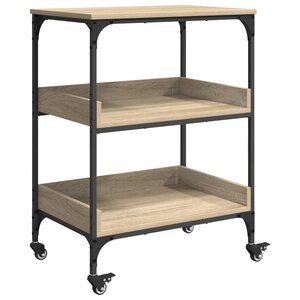 vidaXL Chariot de cuisine Chêne Sonoma 60 x 41 x 80 5 cm