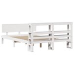 vidaXL Cadre de lit avec tête de lit blanc 150x200 cm bois pin massif