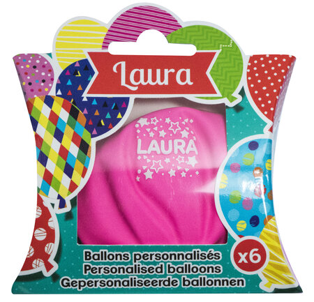 Ballons de baudruche prénom Laura