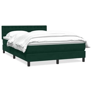 vidaXL Sommier à lattes de lit et matelas vert foncé 160x220cm velours