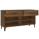 vidaXL Meuble à chaussures Chêne marron 102x35x55 cm Bois d'ingénierie