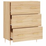 vidaXL Buffet chêne sonoma 69 5x34x90 cm bois d'ingénierie