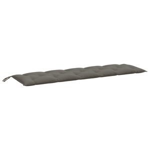 vidaXL Coussin de banc de jardin gris foncé mélangé 180x50x7 cm tissu
