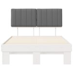 vidaXL Cadre de lit avec tête de lit rembourrée Gris clair