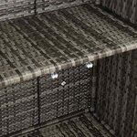 vidaXL Armoire de rangement avec stockage Gris 100 x 36 x 102 cm Rotin