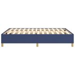 vidaXL Cadre de lit sans matelas bleu 140x190 cm tissu