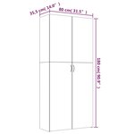 vidaXL Armoire à chaussures Chêne marron 80x35 5x180cm Bois ingénierie