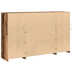 Buffet vidaXL avec Lumières LED Vieux Bois 163x37x100 cm Bois d'ingénierie