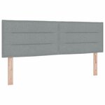 vidaXL Lit à ressort avec matelas gris clair  140 x 200 cm en tissu