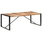 vidaXL Table à manger 220x100x75 cm bois massif