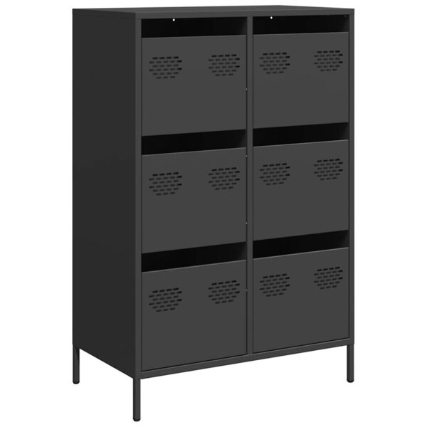 vidaXL Buffet haut noir 68x39x101 5 cm acier