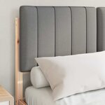 vidaXL Cadre de lit avec tête de lit rembourrée Gris Naturel et Clair