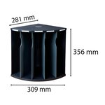 Trieur Ergonomique The Corner 1928 5 Compartiments - Noir/gris - X 3 - Exacompta