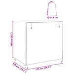 vidaXL Housse de meubles d'extérieur 175 x 125 x 160 cm Tissu 600D