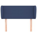 vidaXL Tête de lit avec oreilles Bleu 93x23x78/88 cm Tissu