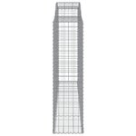 vidaXL Paniers à gabions arqués 5 Pièces 300x50x180/200 cm fer galvanisé