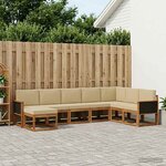 vidaXL Ensemble de canapés d'extérieur 8 Pièces Naturel et Beige